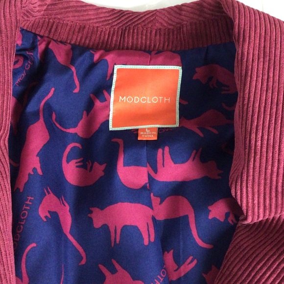 Modcloth | Executive Presence Corduroy Blazer L - Picture 5 of 8
